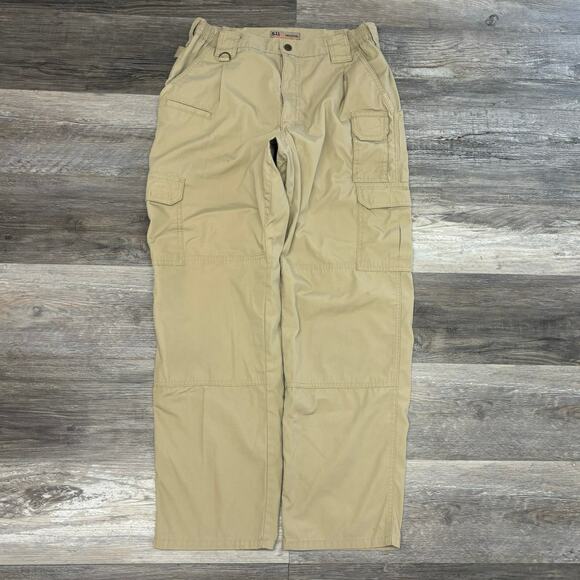 5.11 Tactical Taclite Pro Tan Khaki Mens 32x32 Ripstop Cargo Utility Work Pants - Picture 1 of 16